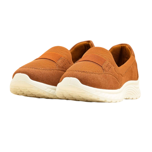 Brown Slip-On Casual Sneakers for Women