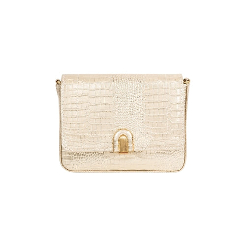 Textured Flap Chain Shoulder Bag