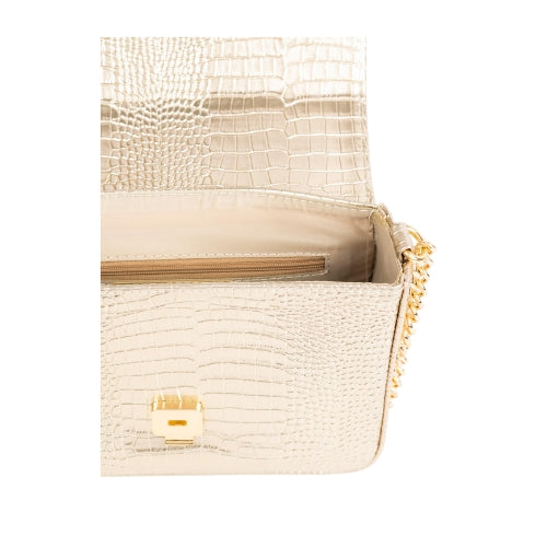 Textured Flap Chain Shoulder Bag