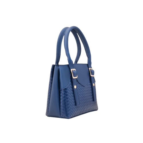 Woven Navy Casual Handbag