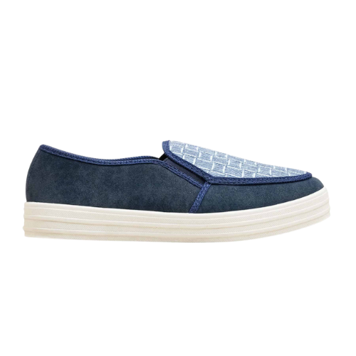 Blue Slip-On Casual Sneakers for Women