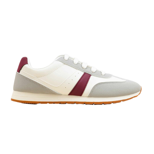 White Casual Running-Style Sneakers for Women