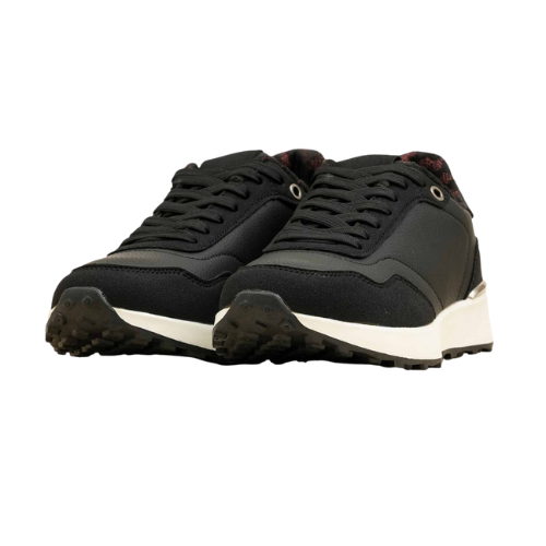 Black Casual Lace-Up Sneakers for Women