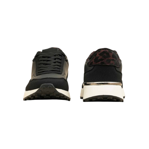 Black Casual Lace-Up Sneakers for Women