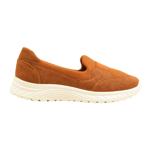 Brown Slip-On Casual Sneakers for Women